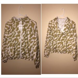 New Light Green and White Forever 21 Light Jacket.